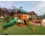 Детская игровая площадка с двухэтажным домиком, горкой и песочницей MD_006