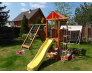 Деревянная детская площадка с домиком горкой и писочницей