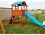 Детская игровая площадка с двухэтажным домиком, горкой и песочницей MD_006